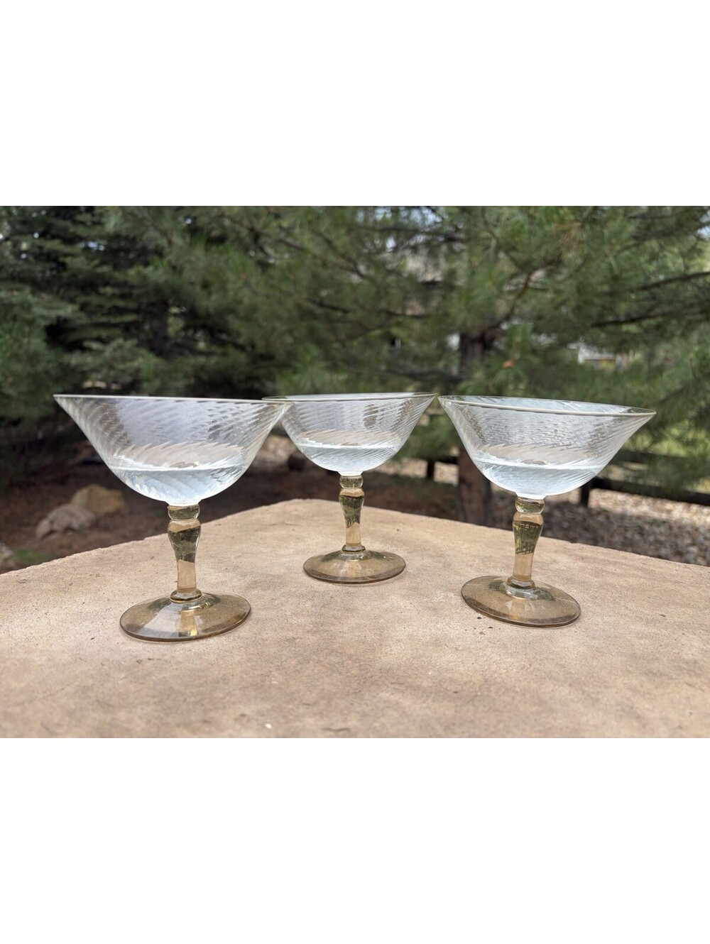 Mikasa Imperial Gold (4oz) Crystal Goblets (Set Of 3) Euc